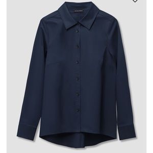 Canna Hi-Low Shirt - Navy